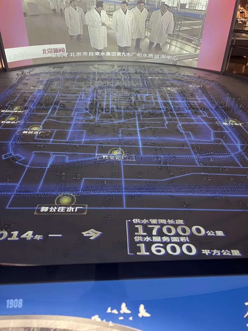 A historical waterworks display about Beijing’s water system